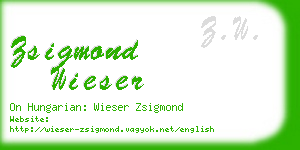 zsigmond wieser business card